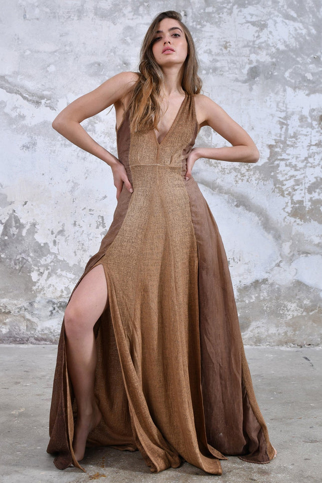 Zhenabia | ZHE Dress in Desert Sand