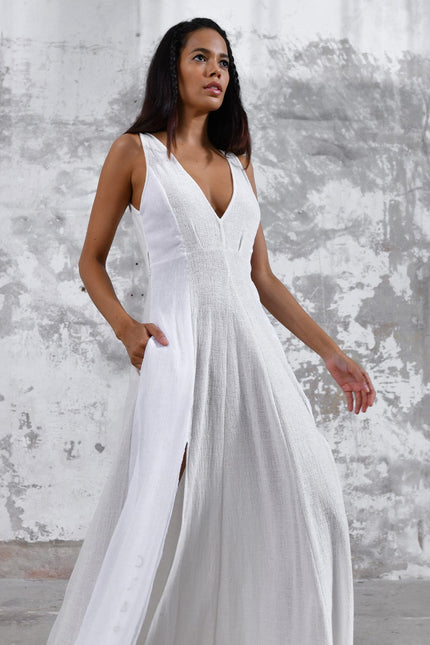Zhenabia | ZHE Dress in White