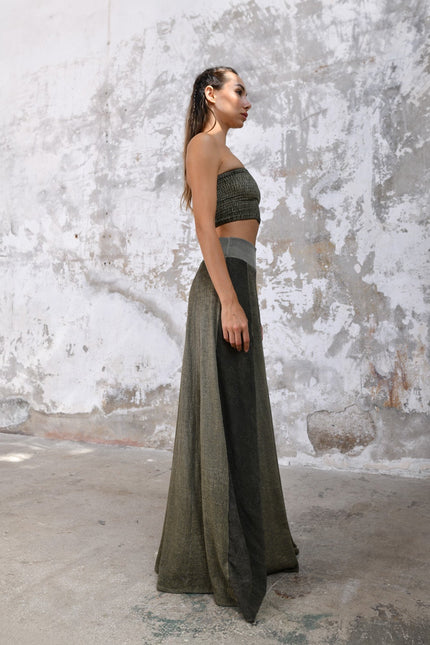 Zhenabia | ZHE Skirt in Khaki Green