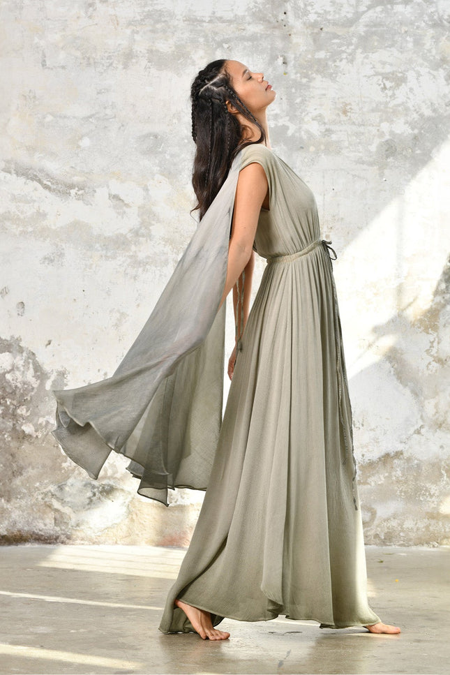 Zhenabia | FAIRY Dress in Khaki Green