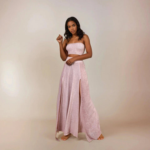 Zhenabia | ZHE Skirt in Powder Pink
