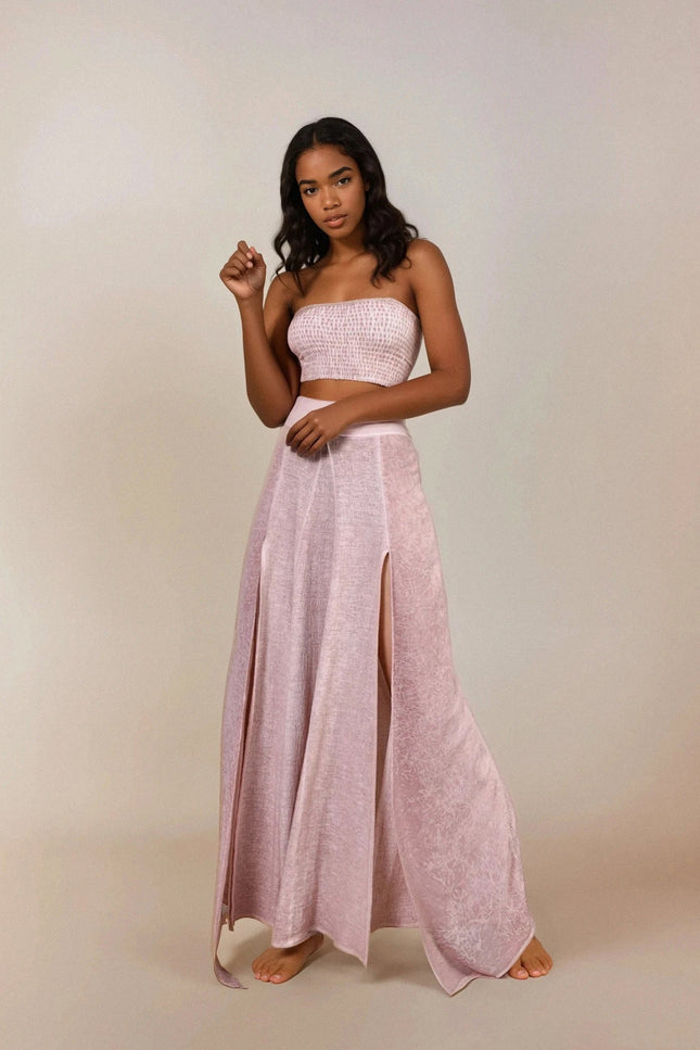 Zhenabia | ZHE Skirt in Powder Pink