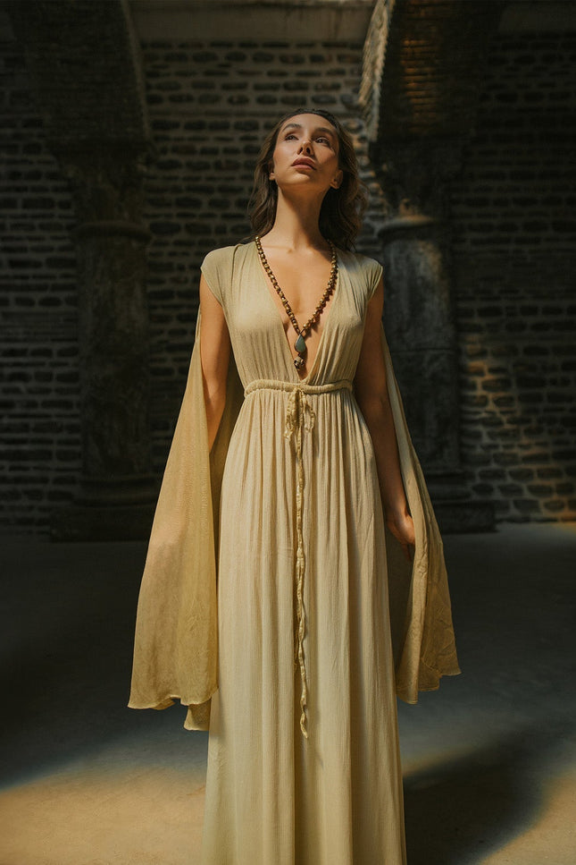 Zhenabia | FAIRY Dress in Vintage Lemon