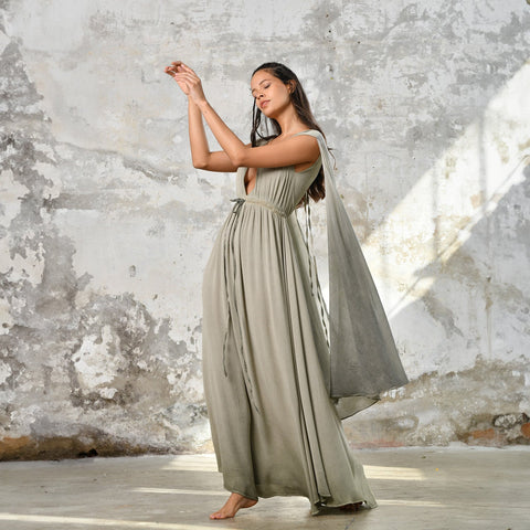 Zhenabia | FAIRY Dress in Khaki Green