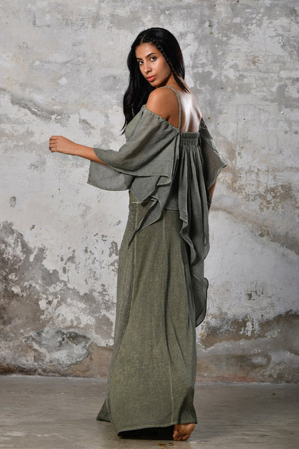 Zhenabia | VENUS Blouse in Khaki Green