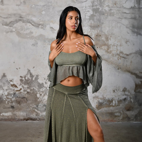 Zhenabia | VENUS Blouse in Khaki Green