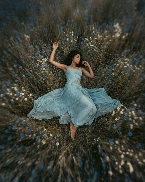 Zhenabia | Aria Blouse in Baby Blue