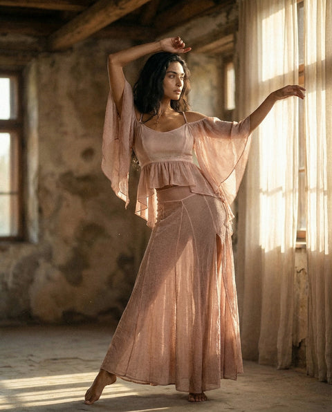 Zhenabia | VENUS Blouse in Powder Pink