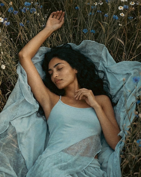 Zhenabia | Aria Blouse in Baby Blue