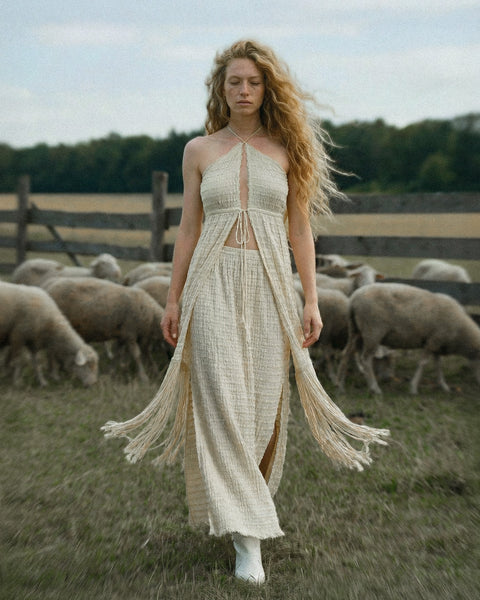 Zhenabia | Zaria Fringe Top