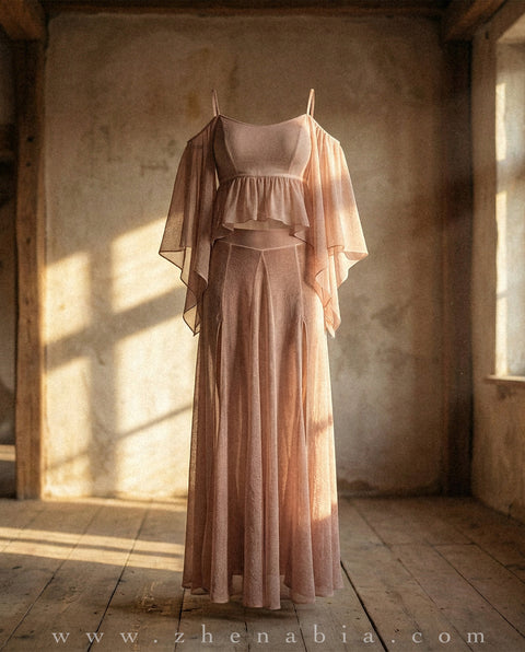 Zhenabia | VENUS Blouse in Powder Pink