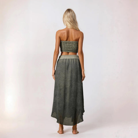 Zhenabia | Gaia Salvar in Khaki Green