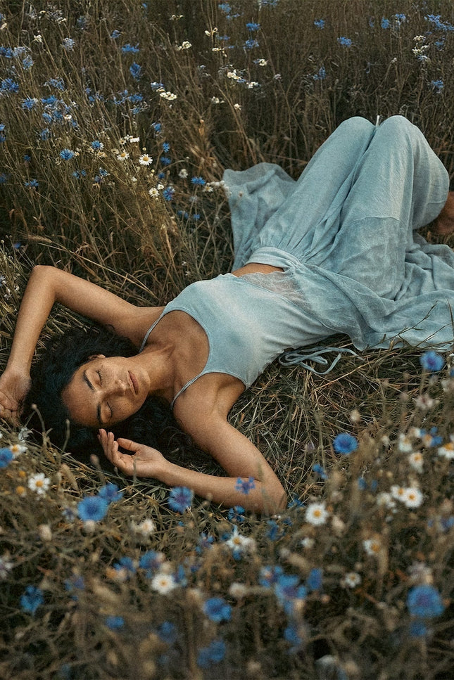 Zhenabia | Aria Blouse in Baby Blue
