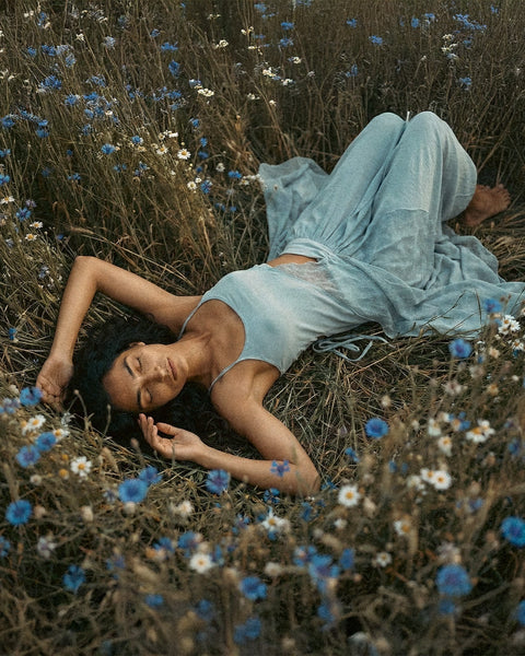 Zhenabia | Aria Blouse in Baby Blue