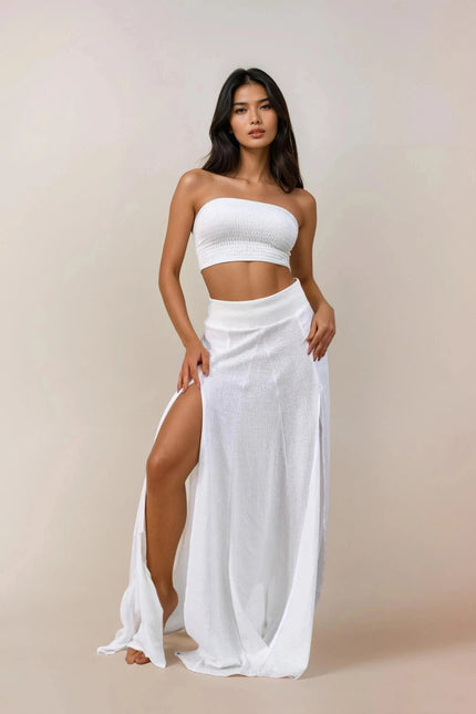 Zhenabia | ZHE Skirt in White