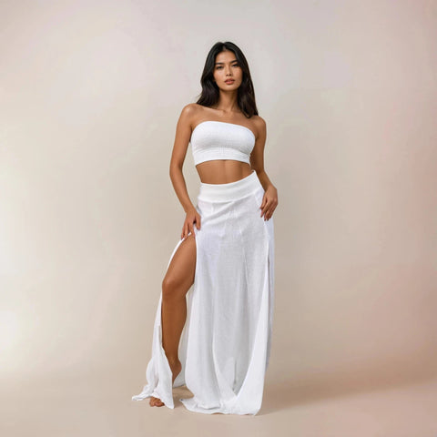Zhenabia | ZHE Skirt in White