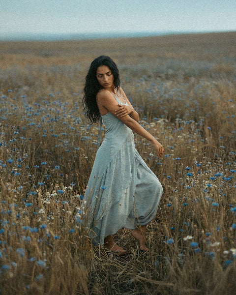 Zhenabia | Aria Blouse in Baby Blue