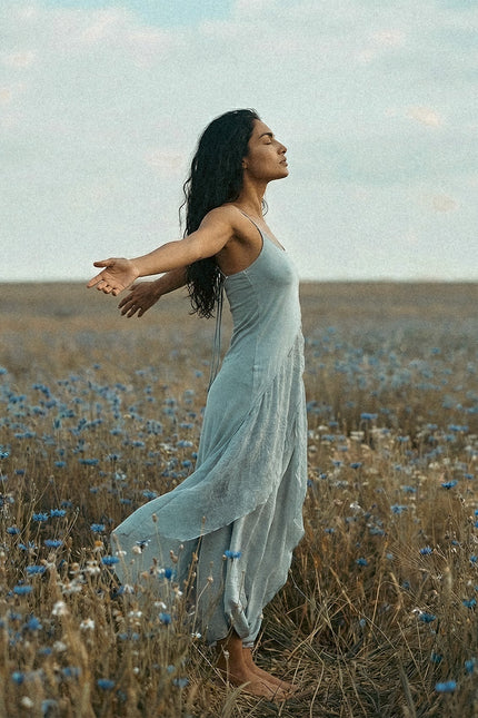 Zhenabia | Aria Blouse in Baby Blue