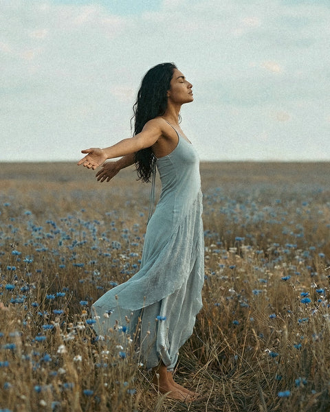 Zhenabia | Aria Blouse in Baby Blue