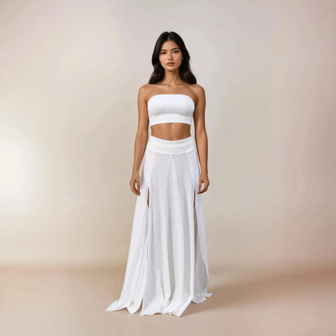 Zhenabia | ZHE Skirt in White