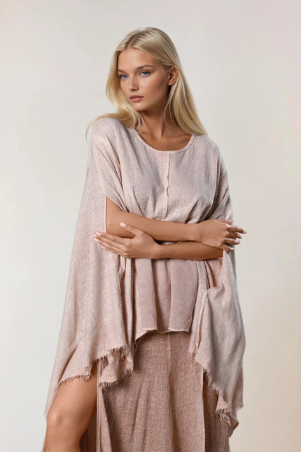 Zhenabia | Leila Top in Powder Pink