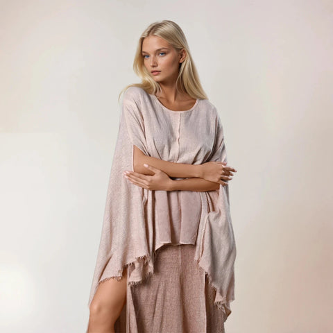 Zhenabia | Leila Top in Powder Pink