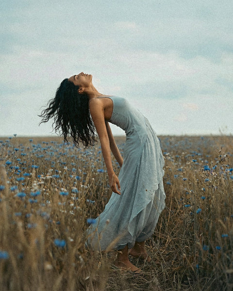 Zhenabia | Aria Blouse in Baby Blue