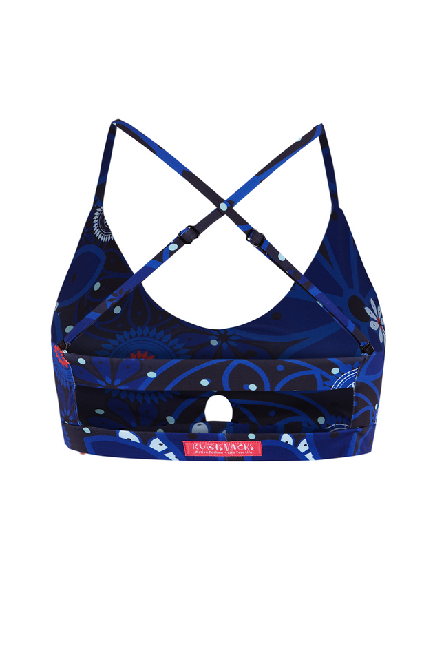 RUBISNACKS Barcelona | Artemis Sports Bra blue flower