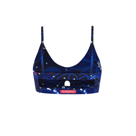 RUBISNACKS Barcelona | Artemis Sports Bra blue flower
