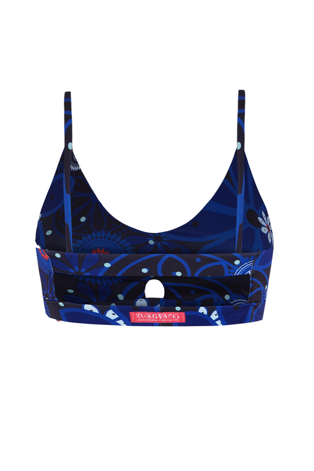 RUBISNACKS Barcelona | Artemis Sports Bra blue flower