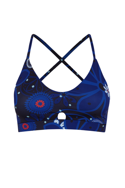 RUBISNACKS Barcelona | Artemis Sports Bra blue flower