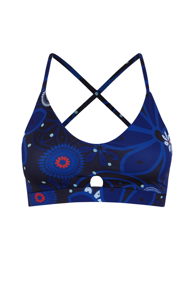 RUBISNACKS Barcelona | Artemis Sports Bra blue flower