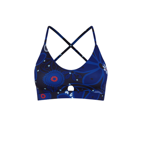 RUBISNACKS Barcelona | Artemis Sports Bra blue flower