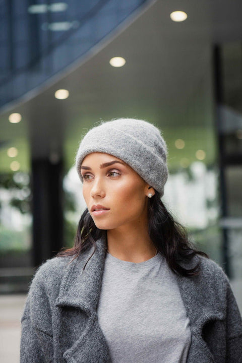 Kuma Coat - Dim grey NORGÄTE alpaca knitwear sustainably made in Peru