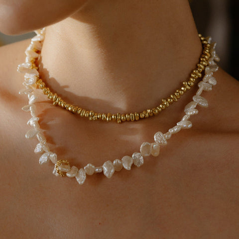 Arvino | Elongated Pearl Riviere Chain necklace