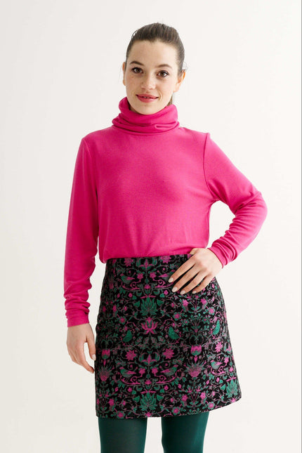 Aubin Belle Plume  Jacquard A-Line Mini Skirt