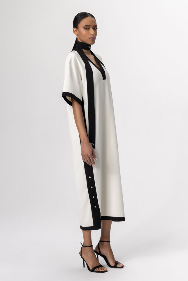 Freisi | Milk V-Neck Midi Dress