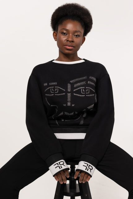 Freisi | Crystal-Encrusted Unisex Sweatshirt