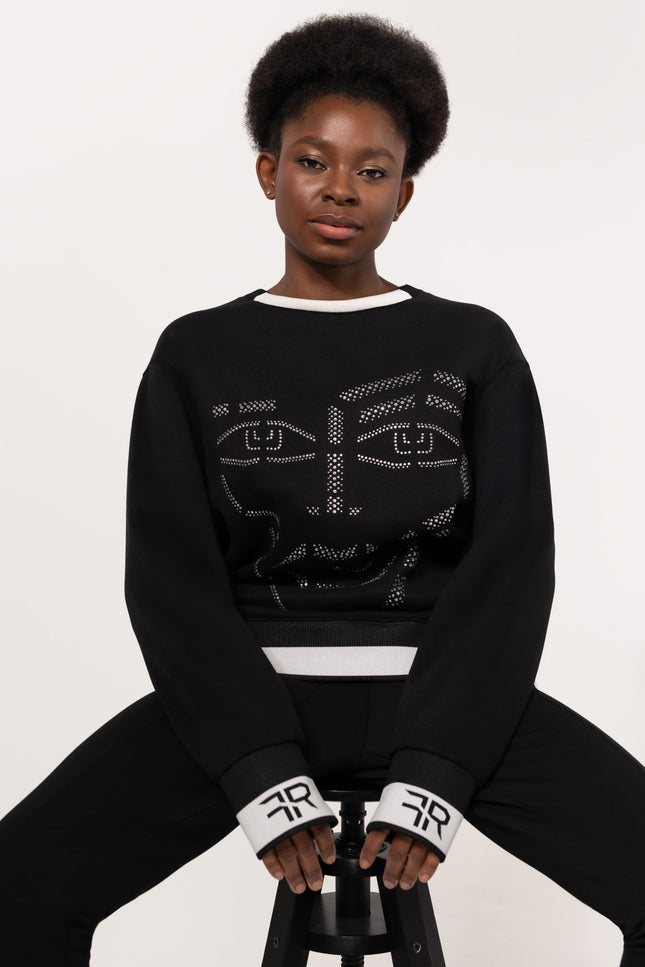 Freisi | Crystal-Encrusted Unisex Sweatshirt