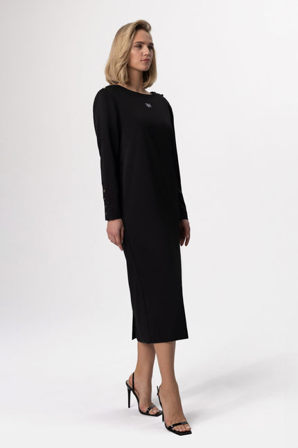 Freisi | Elegant Open-Back Midi Dress