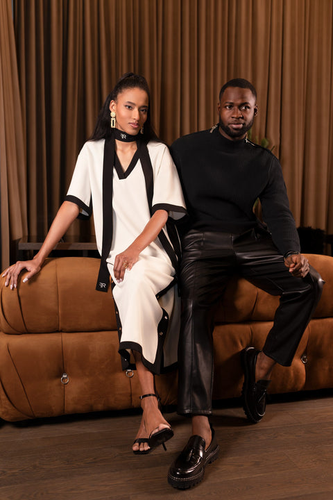 Freisi | Milk V-Neck Midi Dress