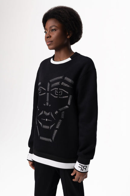 Freisi | Crystal-Encrusted Unisex Sweatshirt