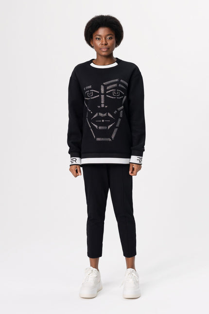 Freisi | Crystal-Encrusted Unisex Sweatshirt