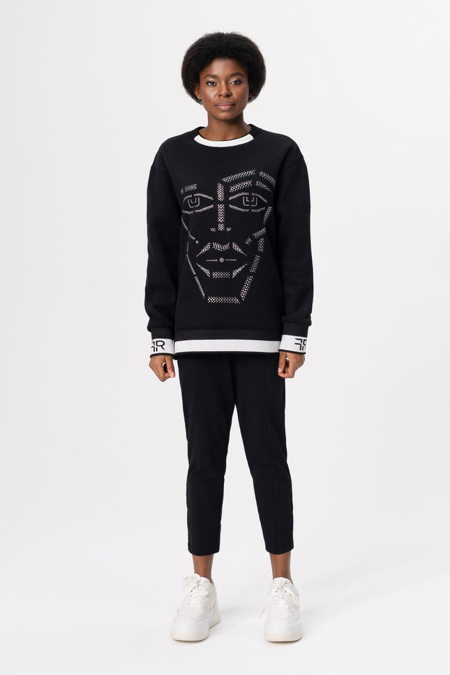 Freisi | Crystal-Encrusted Unisex Sweatshirt