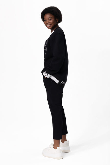 Freisi | Crystal-Encrusted Unisex Sweatshirt