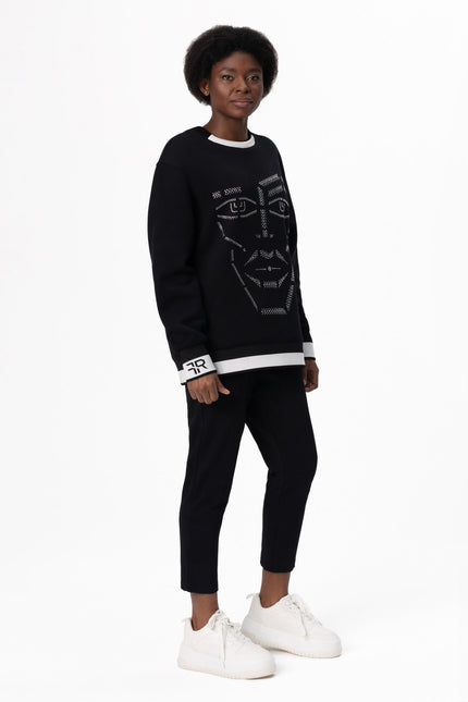Freisi | Crystal-Encrusted Unisex Sweatshirt