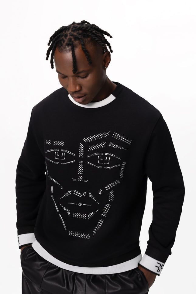 Freisi | Crystal-Encrusted Unisex Sweatshirt