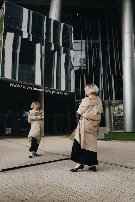 Anna Led | Double -Breasted Belted Trench Coat AGATA
