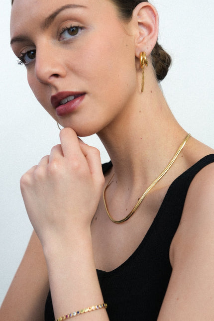 Miss Cecilia | Chain Hoop Earrings
