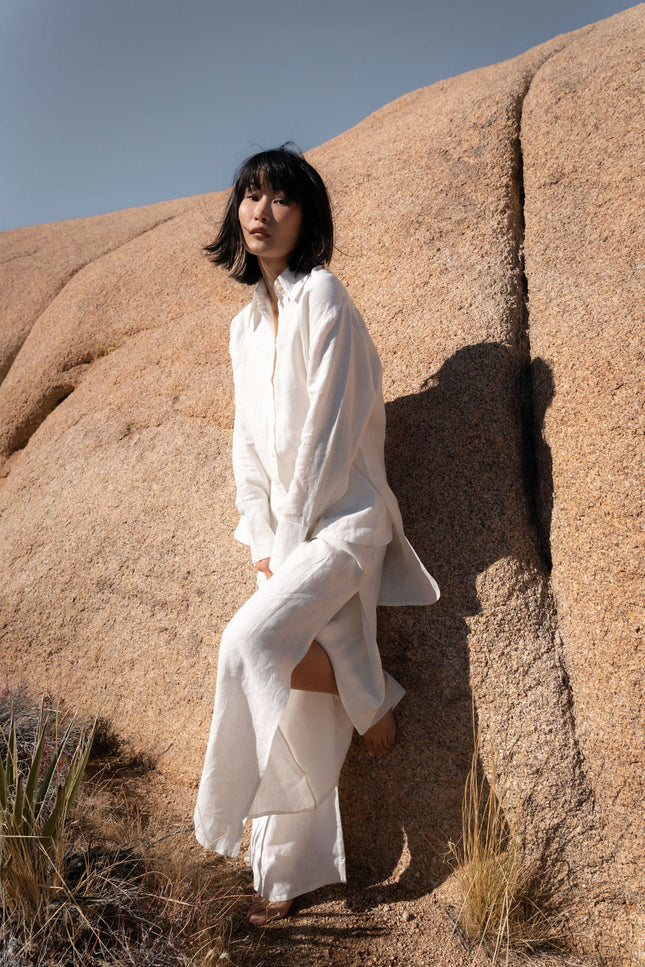 A Perfect Nomad | Evolve Wide Leg Trousers white